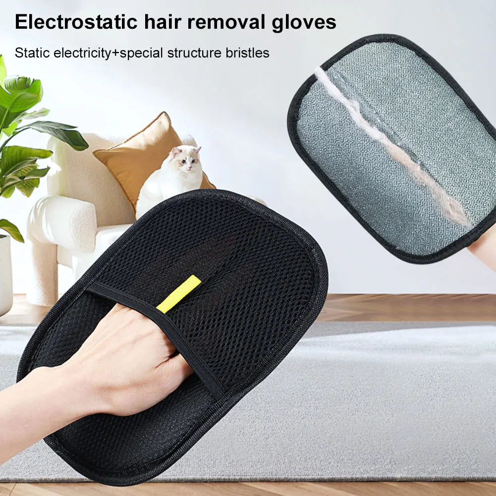 Pet Hair Remover Glove for Dogs & Cats – Double-Sided Deshedding Brush Mitt (Soft, Easy & Effective)