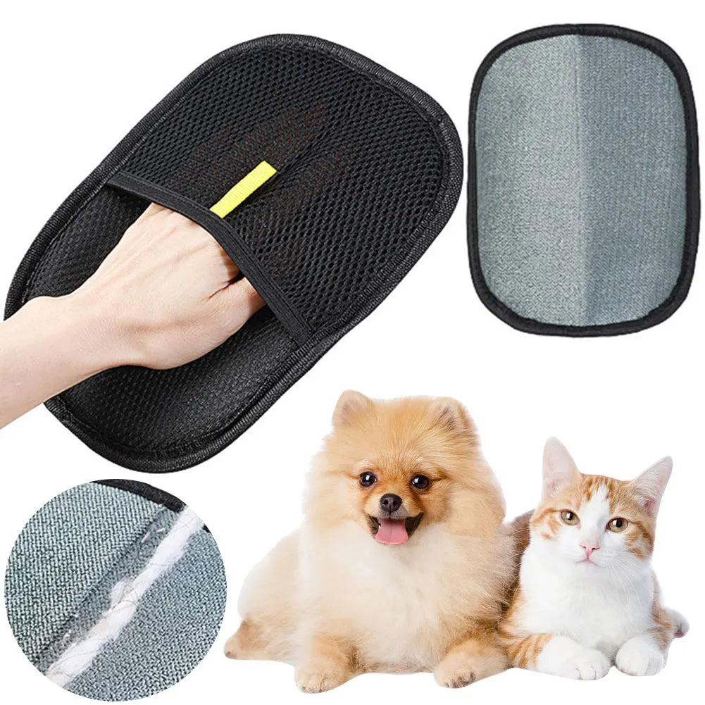 Pet Hair Remover Glove for Dogs & Cats – Double-Sided Deshedding Brush Mitt (Soft, Easy & Effective)